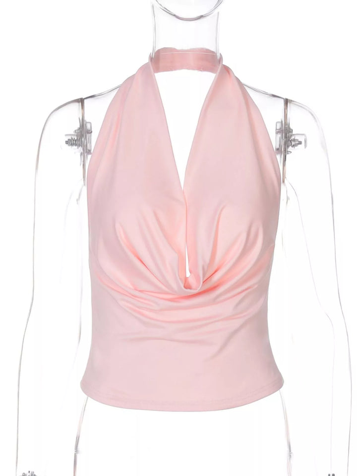 Halter Neck Ruched Cami