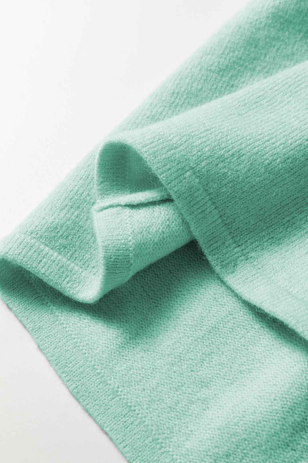 Moonlight Jade 3/4 Sleeve Boxy Knit Button Down Sweater Cardigan