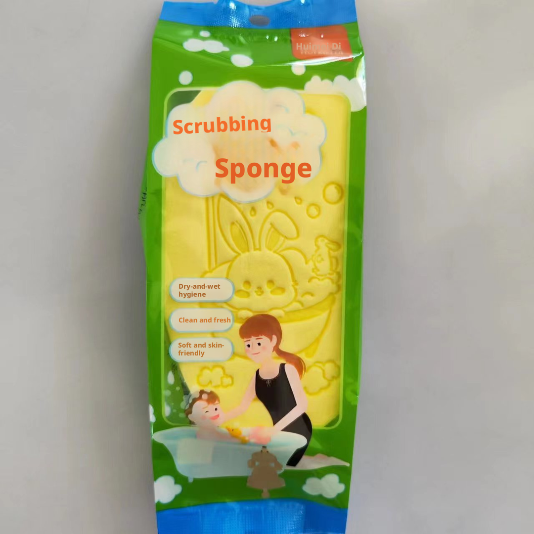 Bath sponge-pink-14 * 7 *2.8cm-1 piece