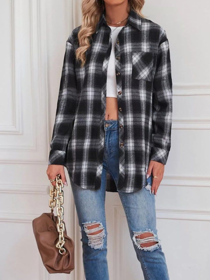 Casual Plaid Button Up Shirt