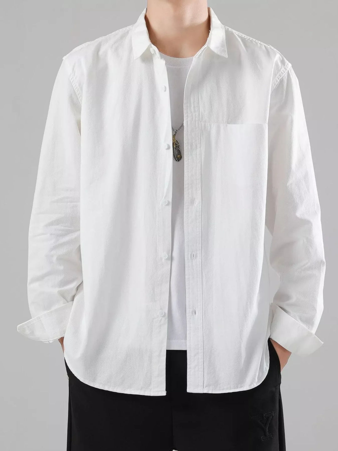 Men's Full Size Button-Up Casual Shirt Plus Size