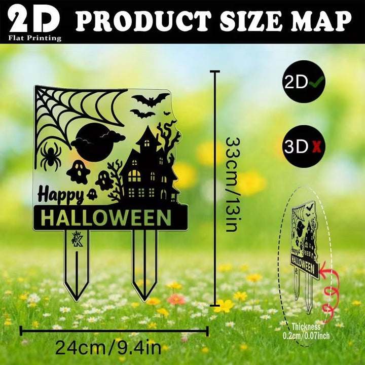 Acrylic Halloween Garden Decoration Picks