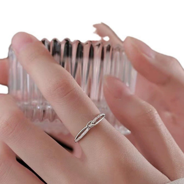 925 Sterling Silver Knotted Ring