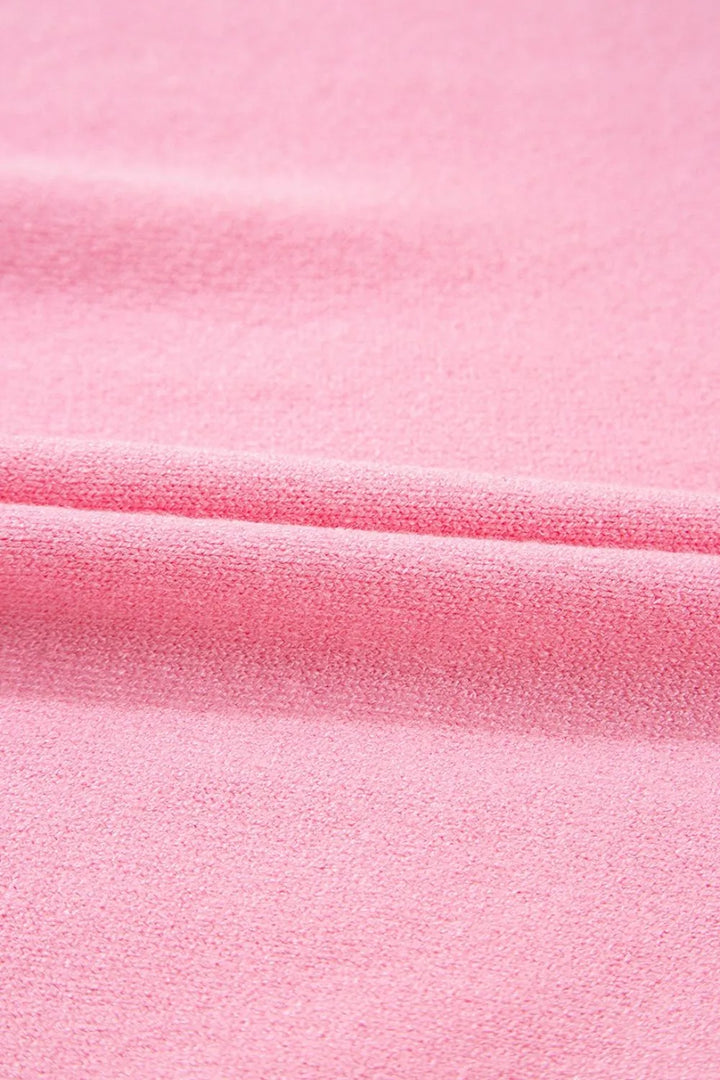 Bow Back Round Neck Short Sleeve Knit Top