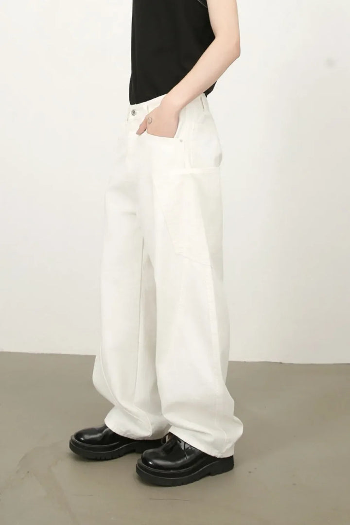 Men's Mid Rise Wide Leg Jeans