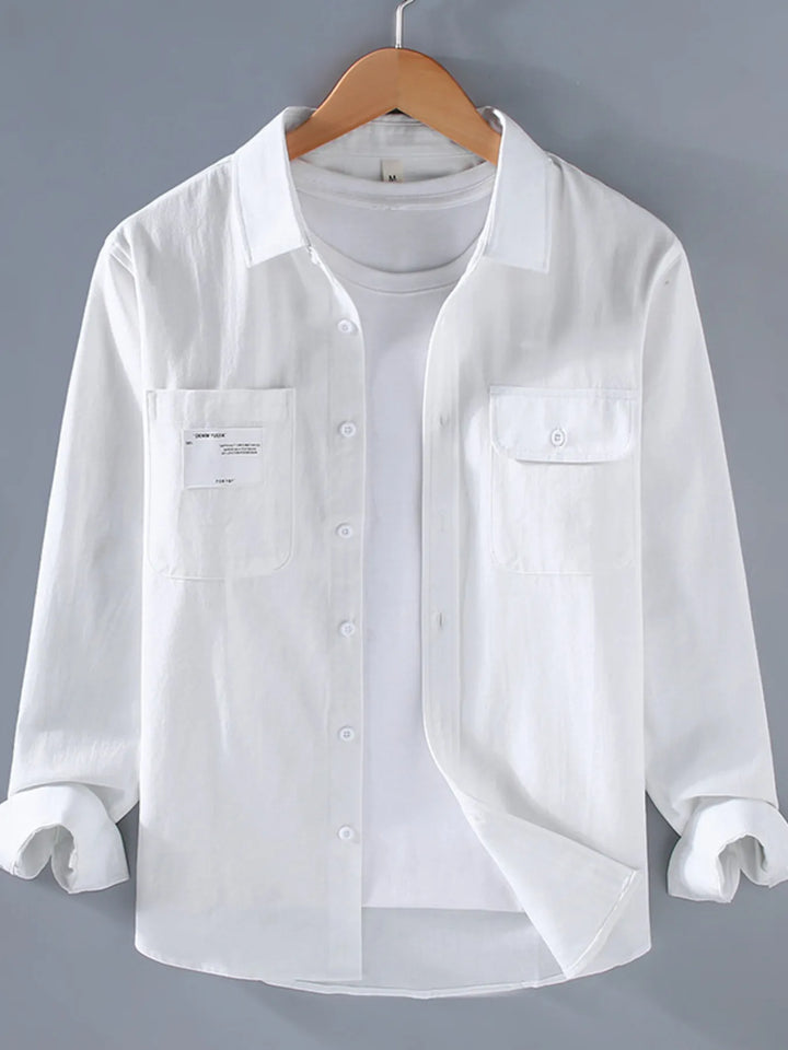 Men's Plus Size Button Up Long Sleeve Shirt