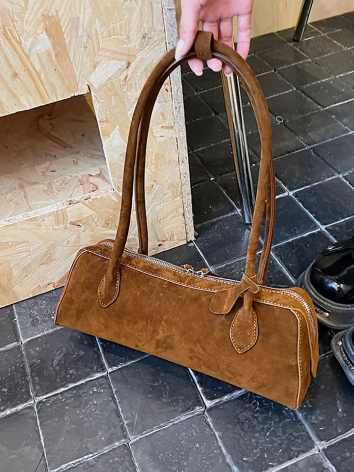 Solid Color Shoulder Bag