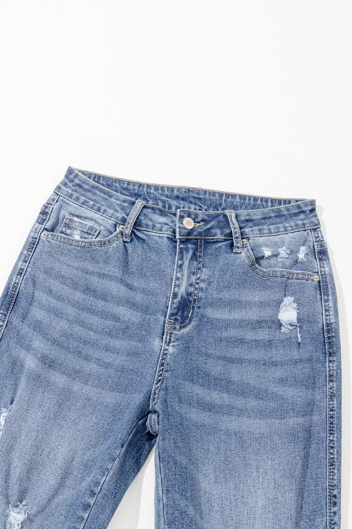 Distressed Flare Jeans