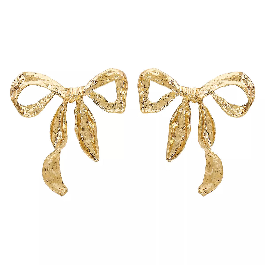18K Gold-Plated Bow Earrings