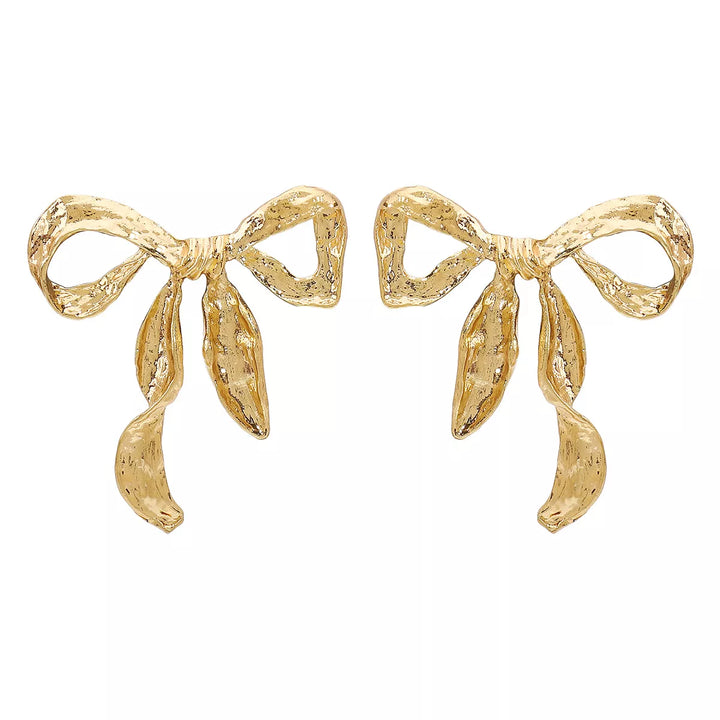 18K Gold-Plated Bow Earrings