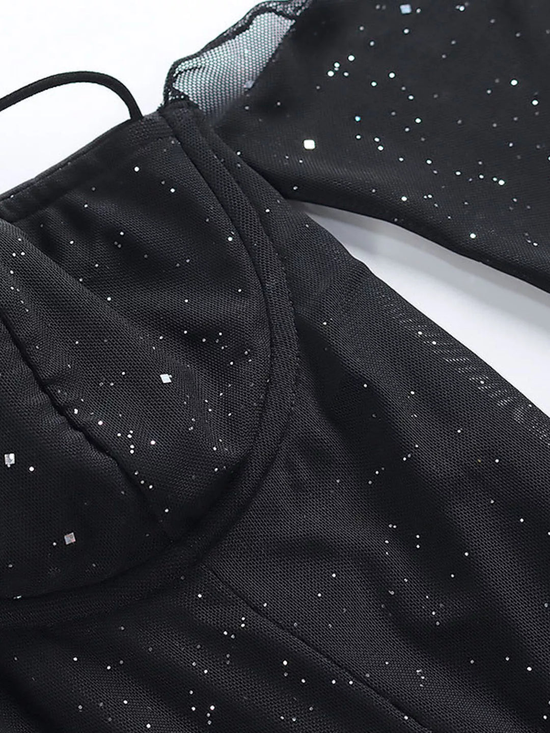 Glitter Mini Dress with Sleeves