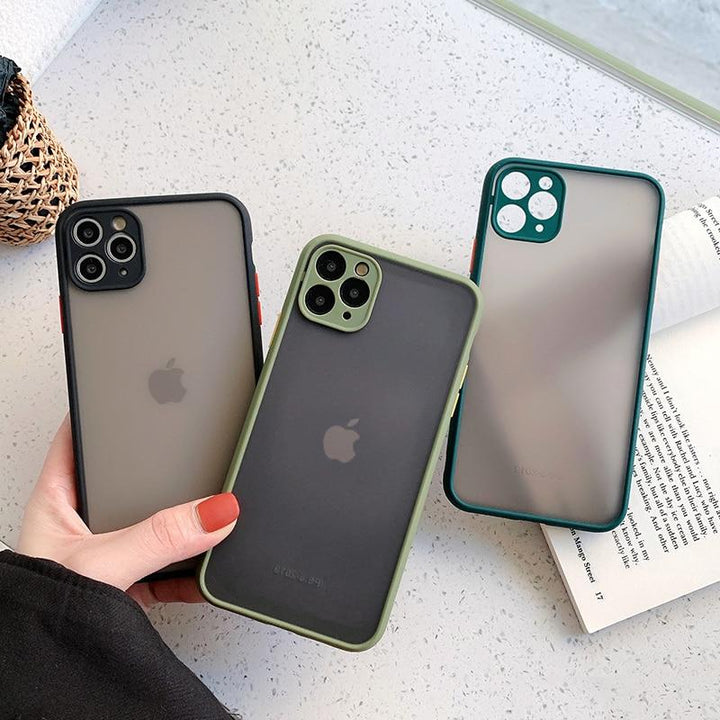 Frosted Color Contrast Mobile Phone Case To Prevent Falling