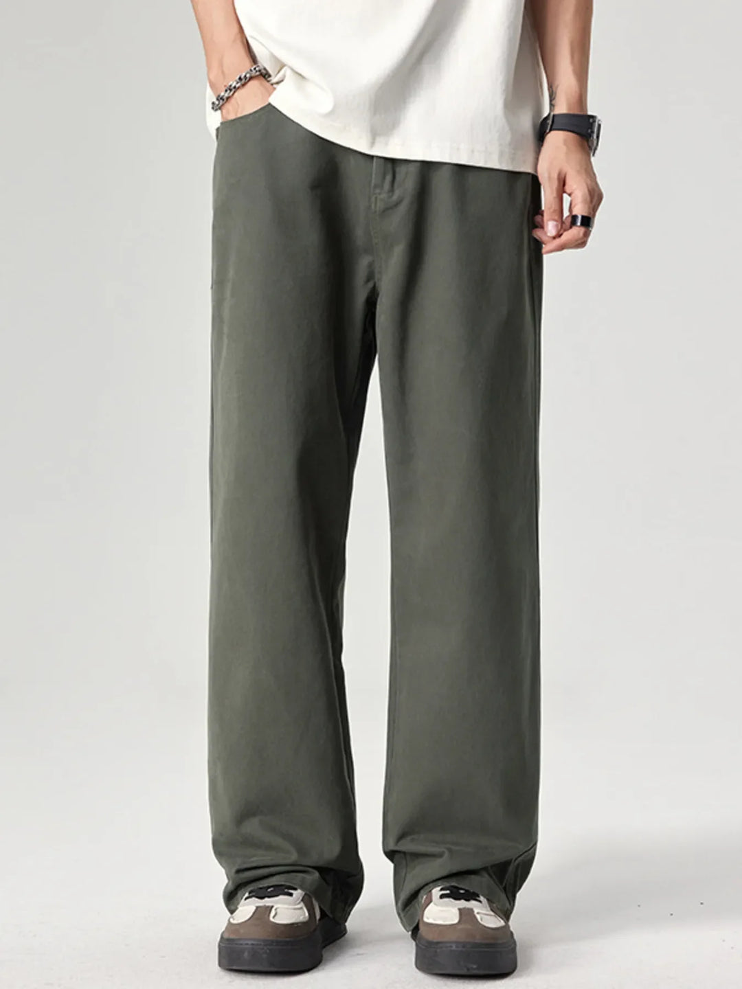 Men's Plus Size Wide Leg Pants