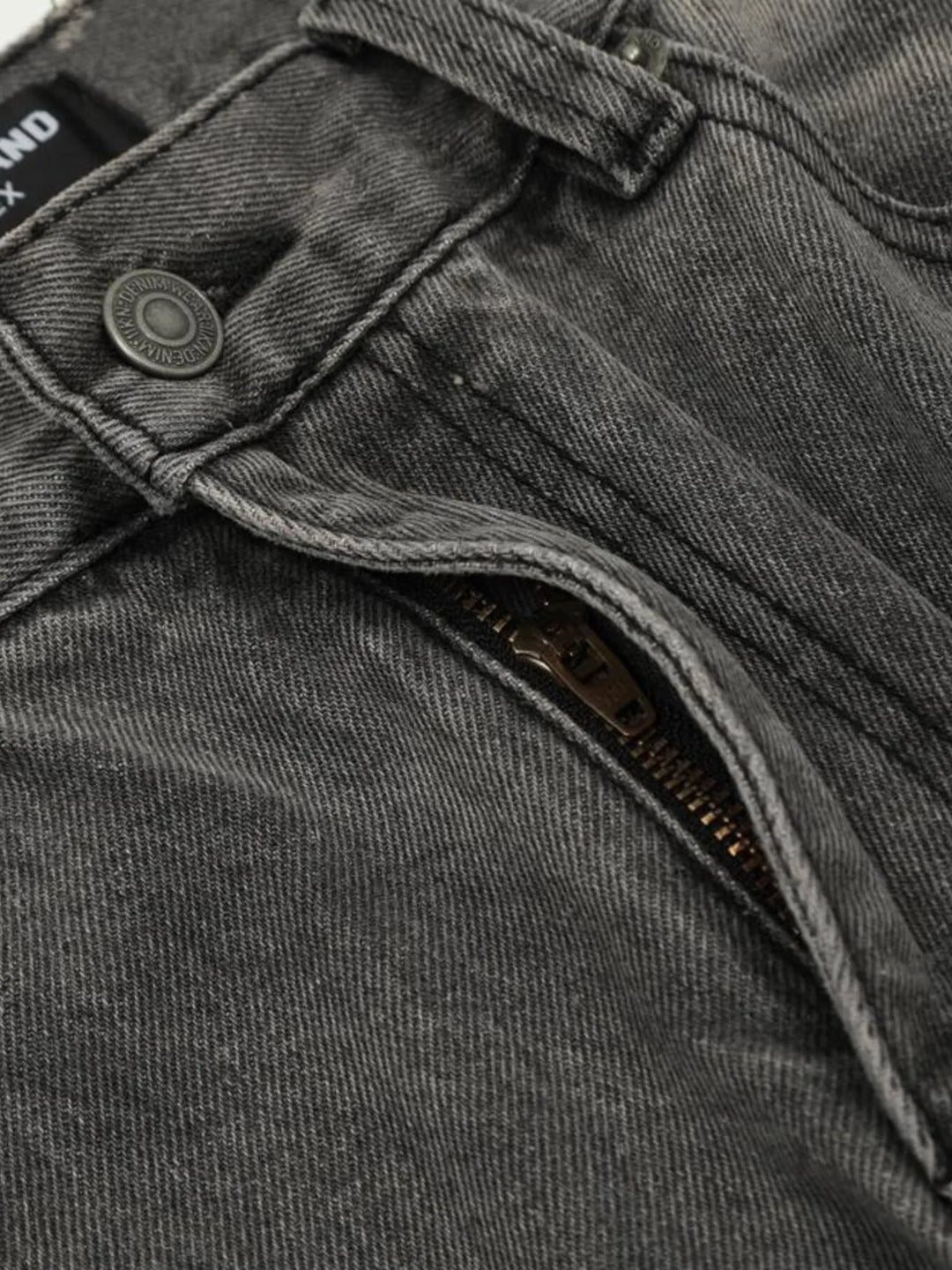 Men's Vintage Washed Distressed Wide-Leg Jeans