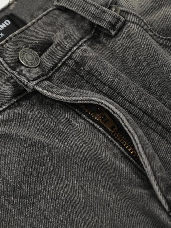 Men's Vintage Washed Distressed Wide-Leg Jeans