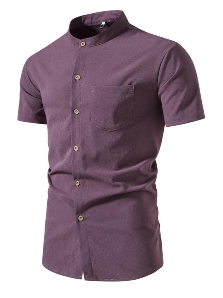 Men's Plus Size Button Up Short Sleeve Shirt