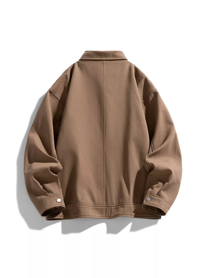 Men's Plus Size Casual Snap-Down Jacket