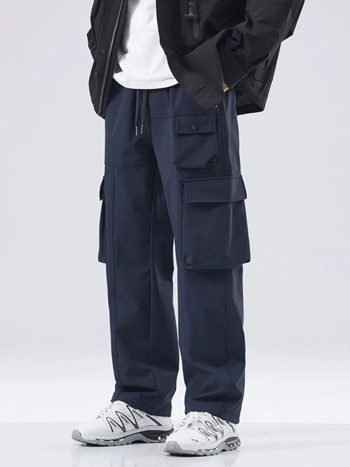 Men's Full Size Drawstring Wide Leg Pants Plus Size