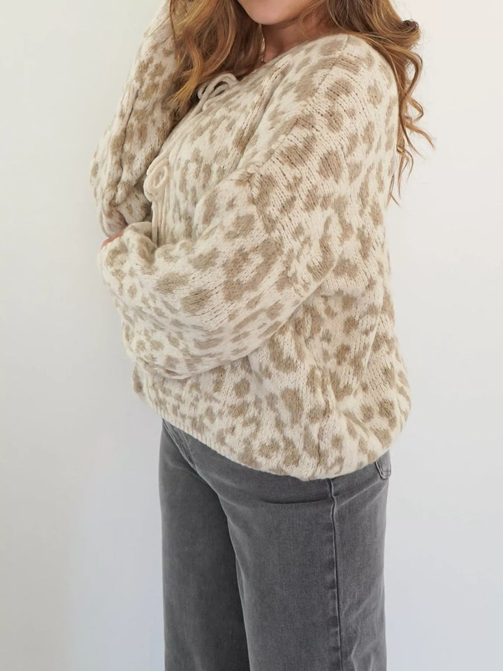 Leopard Tie-Front Cardigan