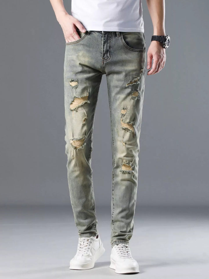 Men's Distressed Slim Fit Jeans