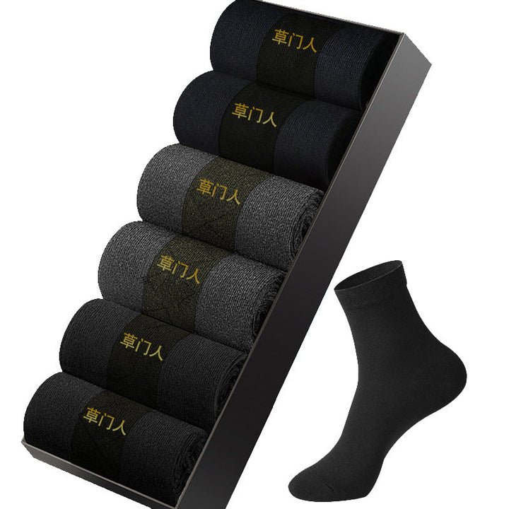 Men's Mid-Calf Deodorizing 100 Cotton Summer Long Socks