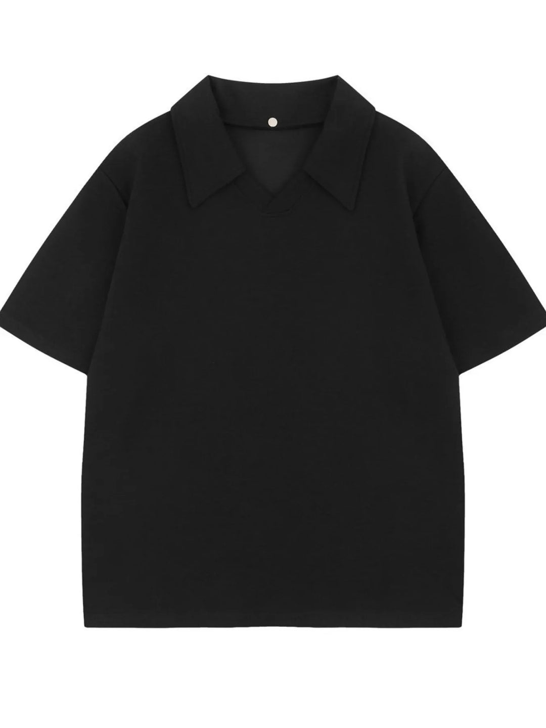 Men's Detachable Collar Short Sleeve Top