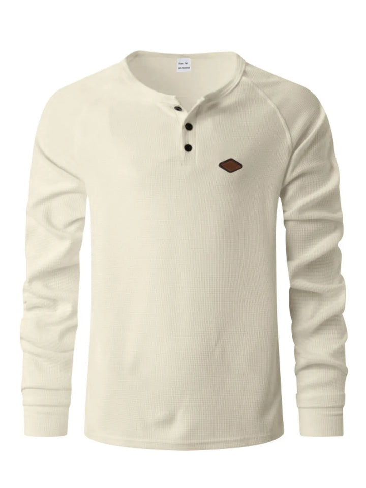 Men's Full Size Button Detail Long Sleeve T-Shirt Plus Size