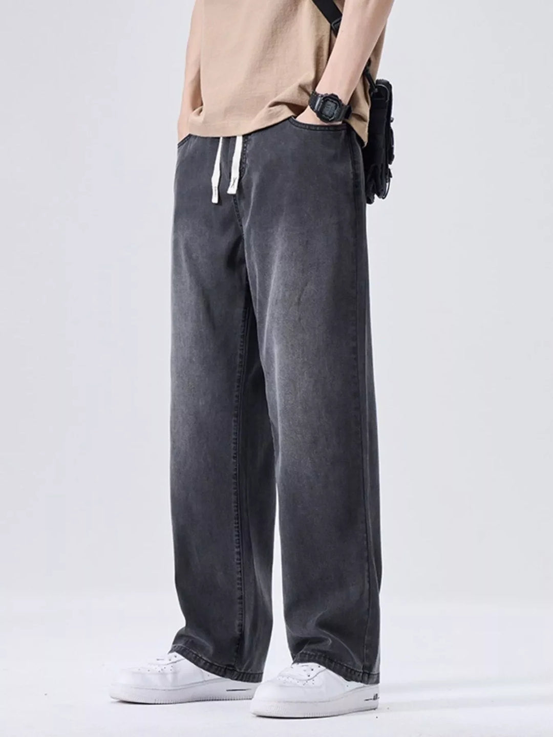 Men's Plus Size Wide Leg Jeans