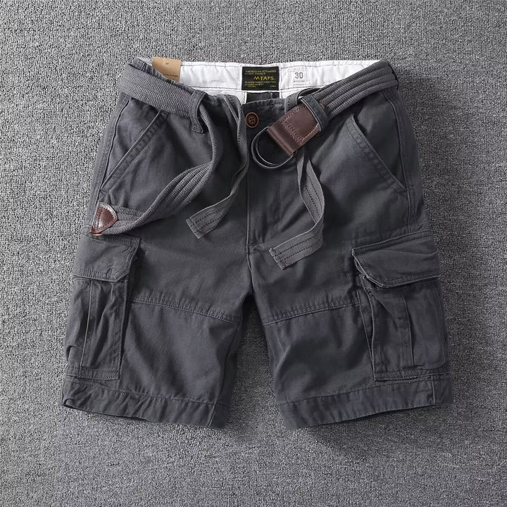 Mens Loose-fit Korean-style Trendy Mid-length Workwear Pants