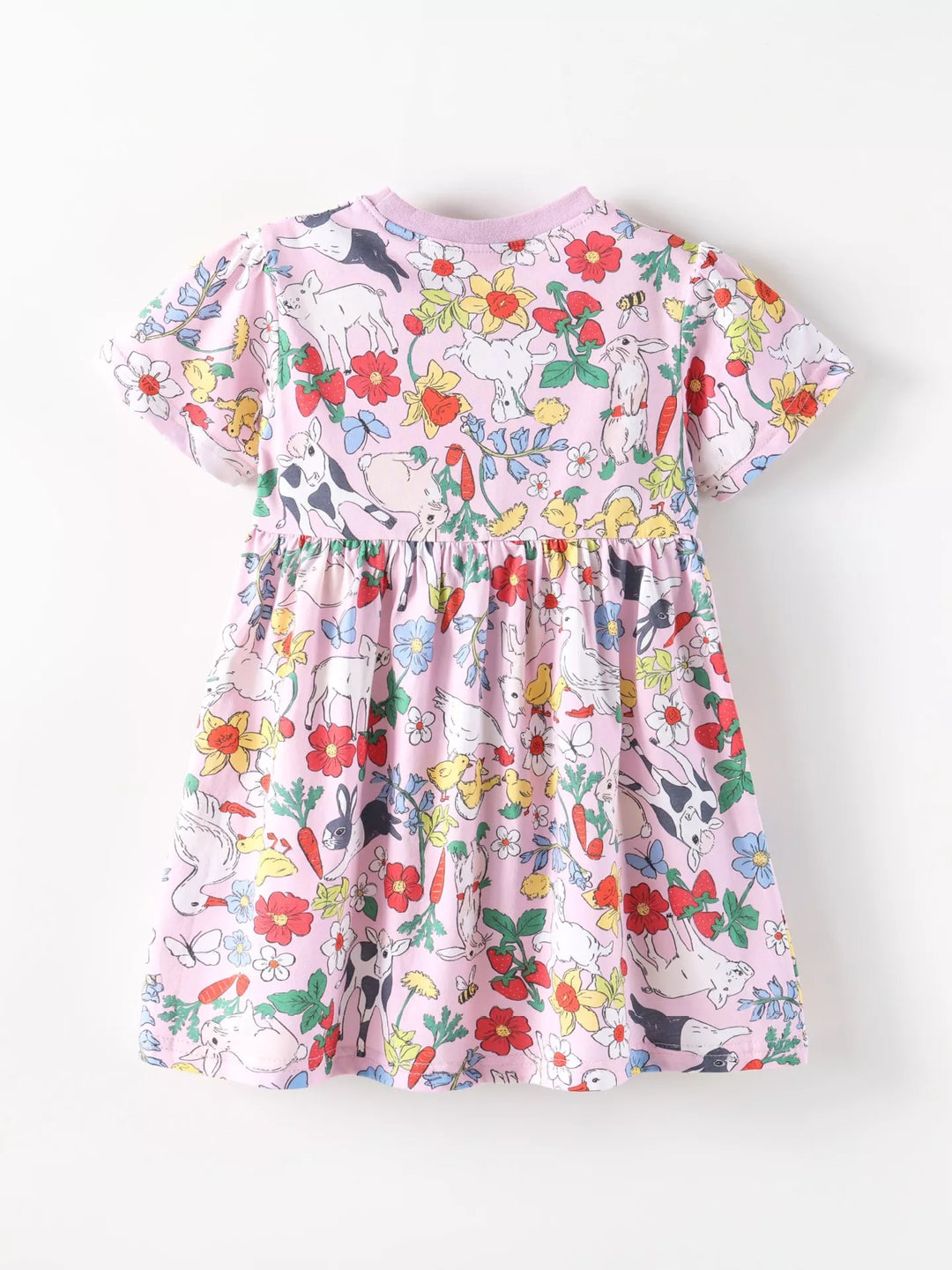 Children's Printed Round Neck Dress