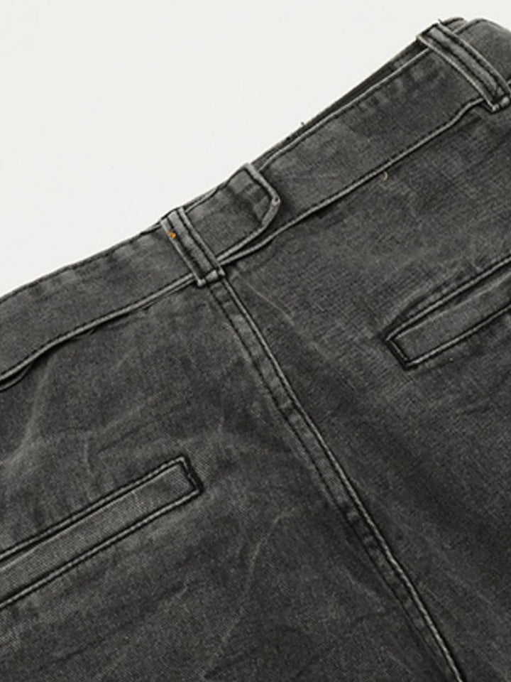 Men's Washed Wide-Leg Baggy Jeans