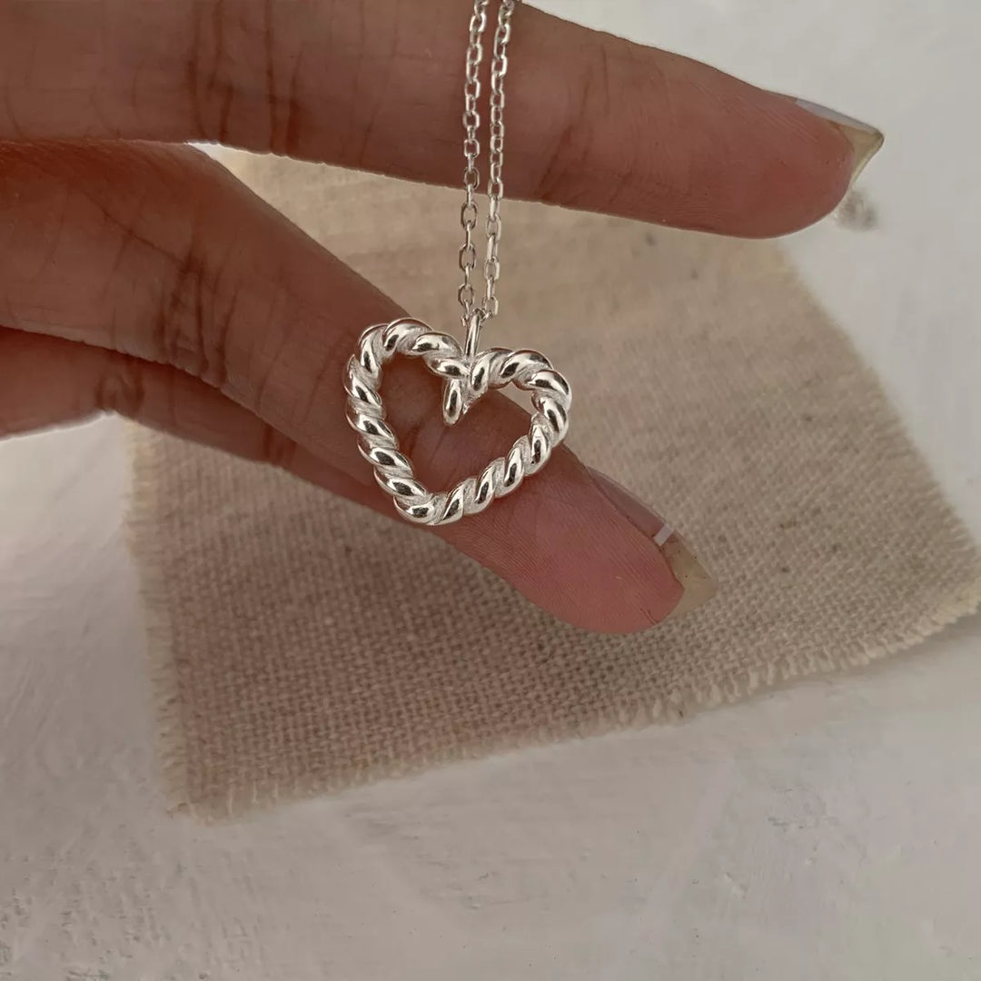 925 Sterling Silver Heart Necklace