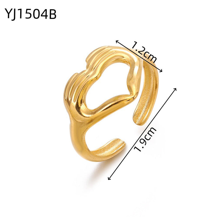 Irregular Geometric Stainless Steel Ring