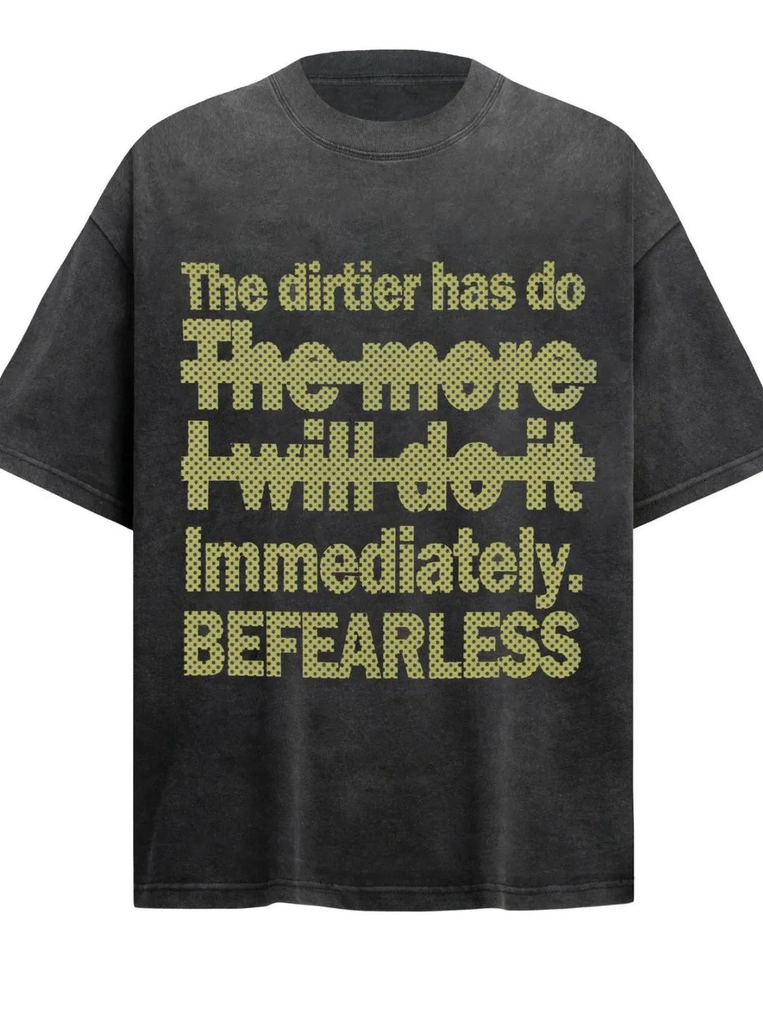 Men's Round Neck Letter Graphic Oversized T-Shirt