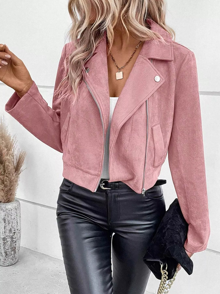 Zip Up Moto Jacket