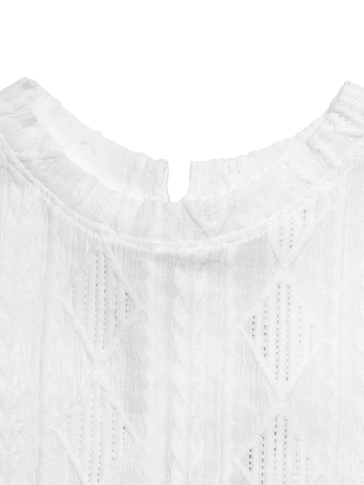 Textured Bow Back Knit T-Shirt
