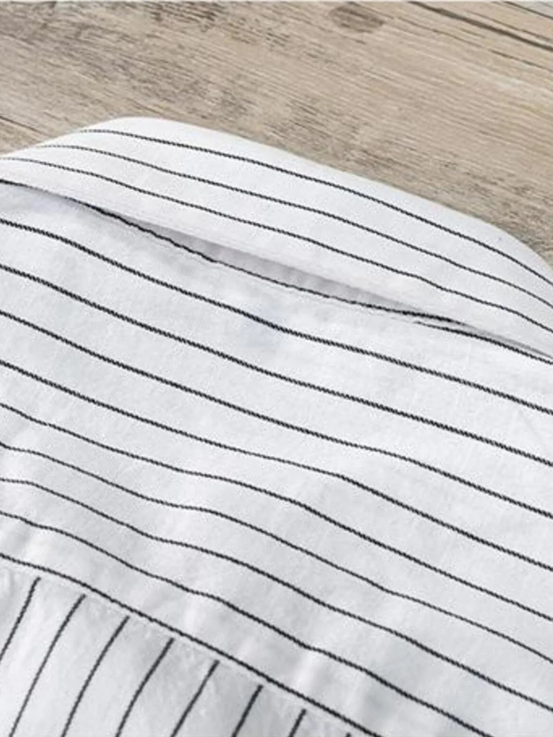 Men's Plus Size Striped Button Up Long Sleeve Shirt