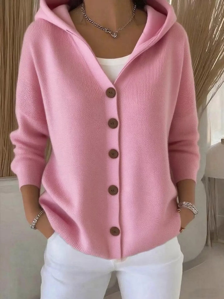 Full Size Button Up Long Sleeve Cardigan Plus Size