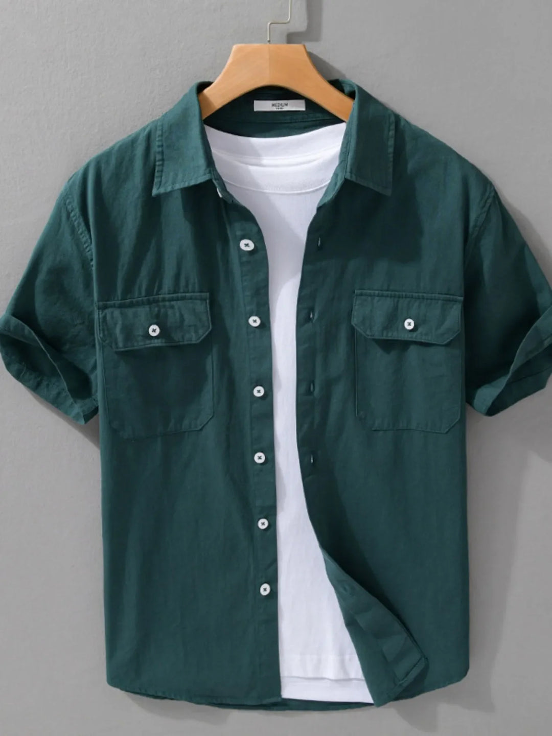 Men's Plus Size Button Up Short Sleeve Shirt