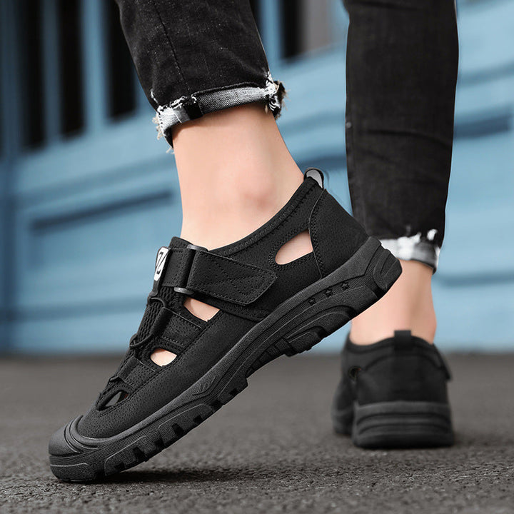 Non-Slip Hollowed-Out Toe Shoes Versatile Casual Sandals