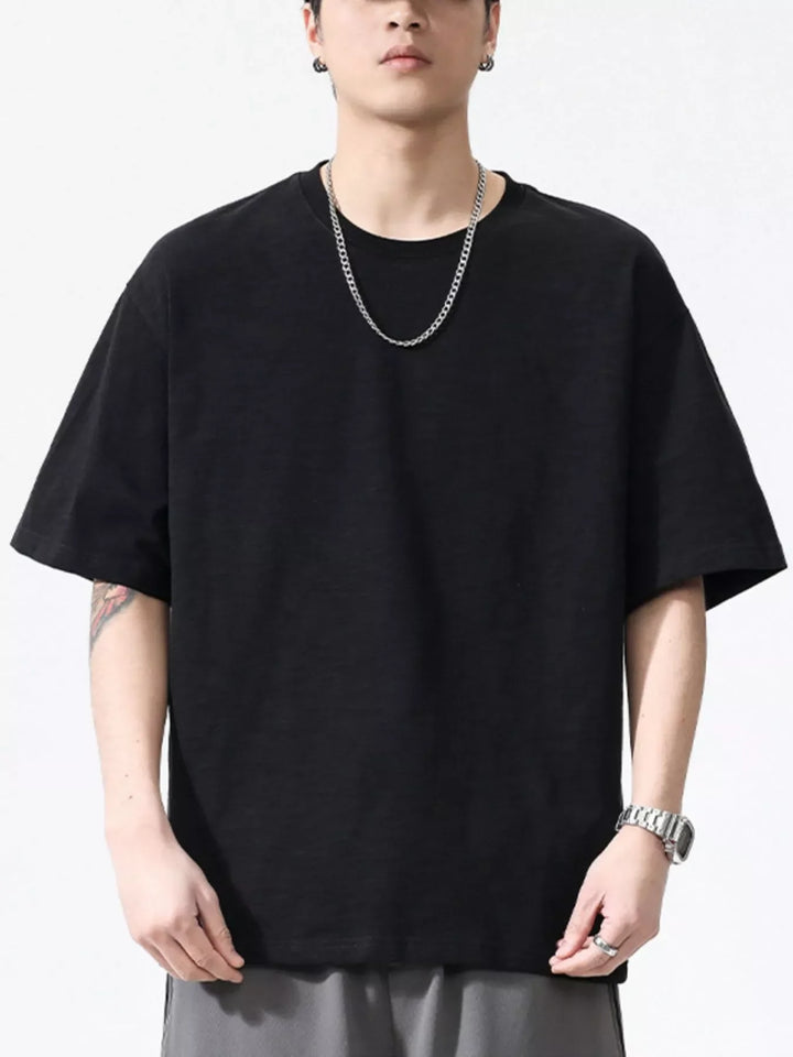 Men's Plus Size Round Neck Half Sleeve T-Shirt
