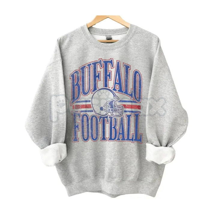 Vintage All Team Football ASH GREY Crewneck Sweatshirt – Retro Collegiate Sports Fan Gear
