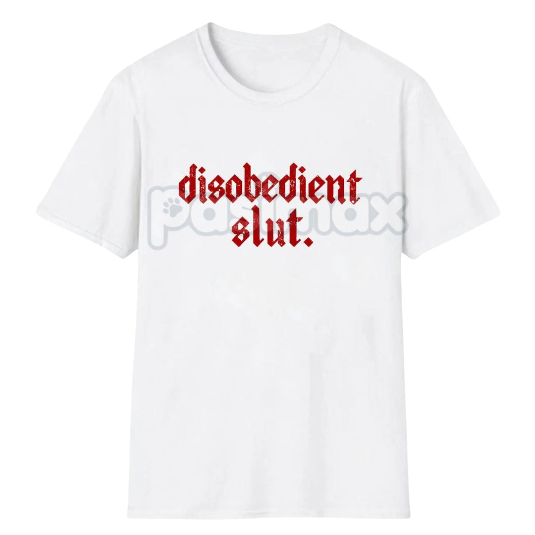 Rebellious Attitude Graphic Tee - Bold Gothic Letter Print Shirt, Unisex Edgy Aesthetic Apparel, Dark Aesthetic Streetwear