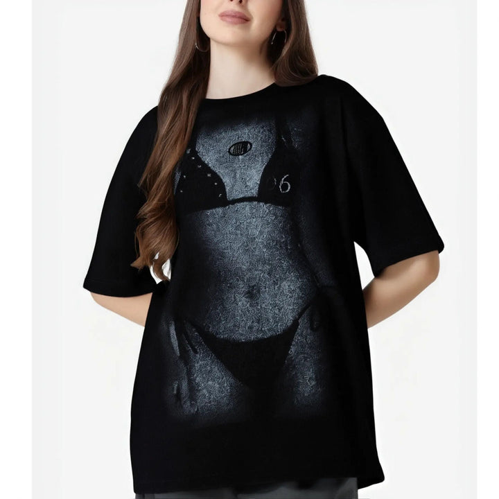 Beach Art T-Shirt - Vintage Summer Graphic Tee, Oversized Loose Fit Streetwear