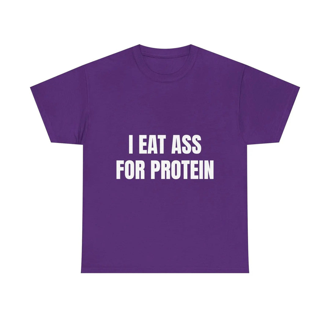 "I EAT THIS FOR PROTEIN" Funny T-Shirt - Viral Gym Shirt, Humorous Workout Tee