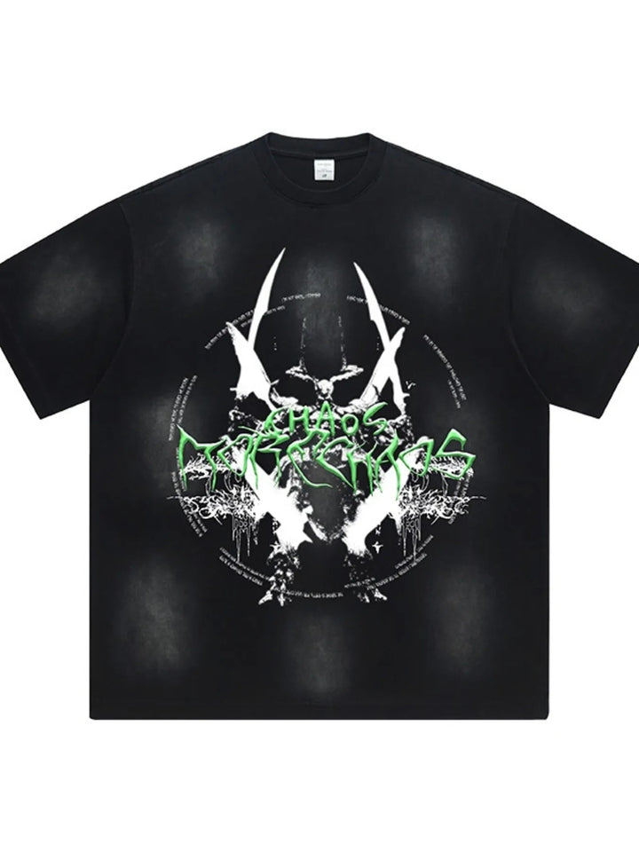 Men's Graphic Round Neck Short Sleeve T-Shirt
