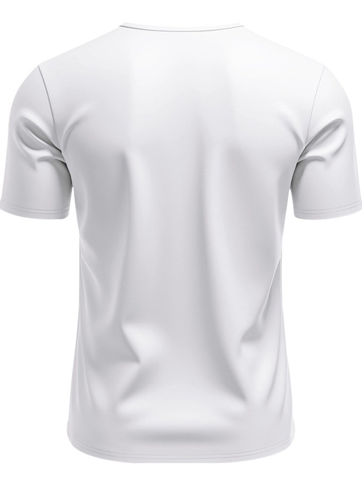 Men's Full Size Casual V-Neck Short Sleeve T-Shirt Plus Size