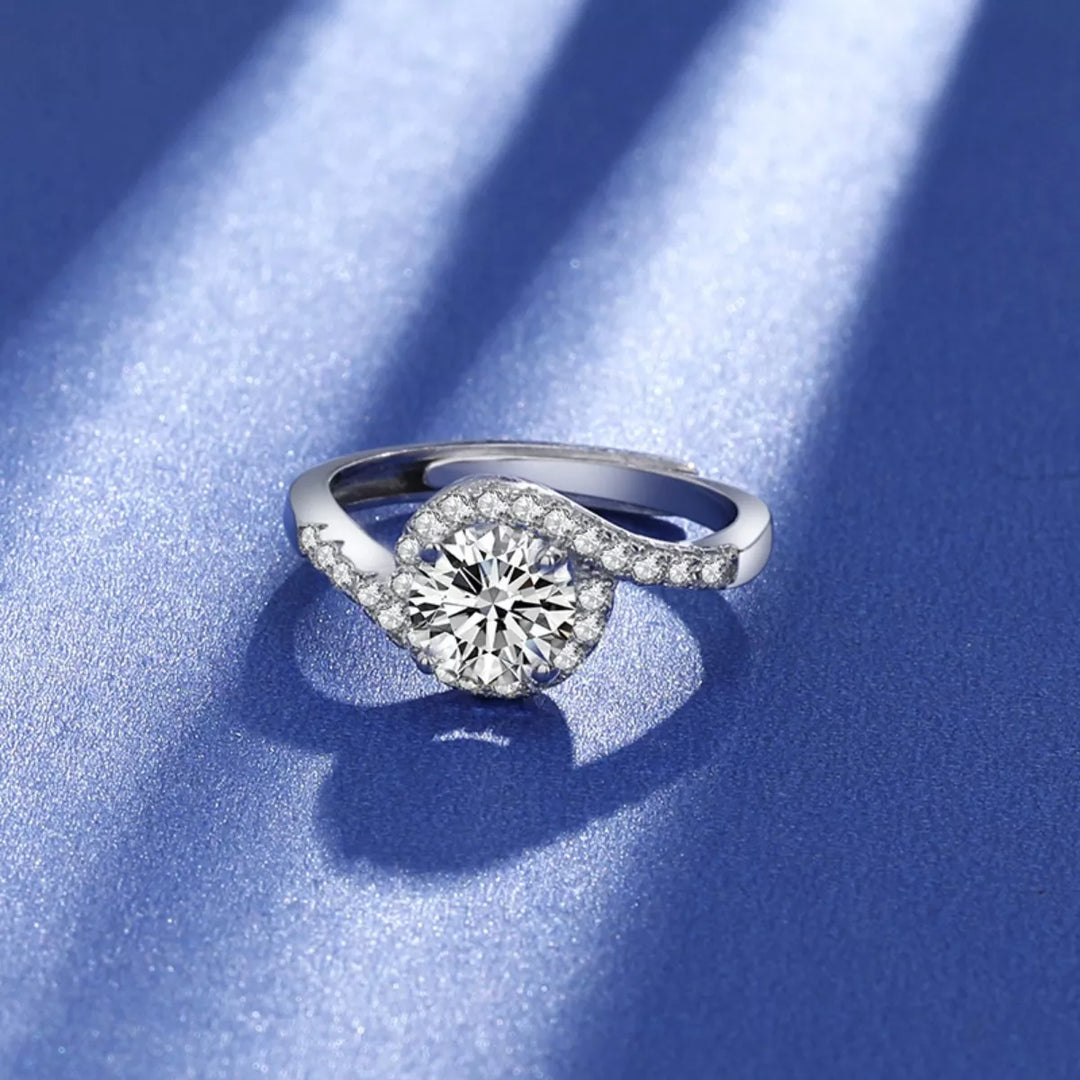 1 Carat 925 Sterling Silver Moissanite Ring