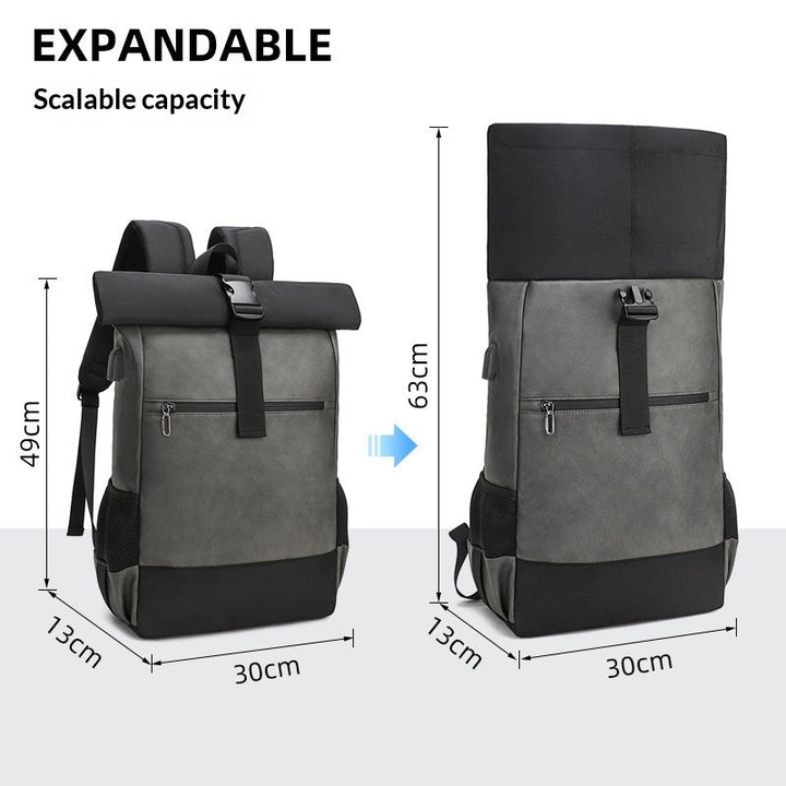 Mens Casual Versatile Backpack Outdoor Waterproof Laptop Bag Large-capacity Travel And College Schoolbag