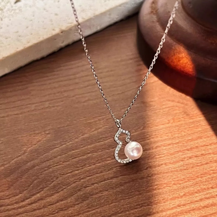 925 Sterling Silver Gourd Pearl Necklace